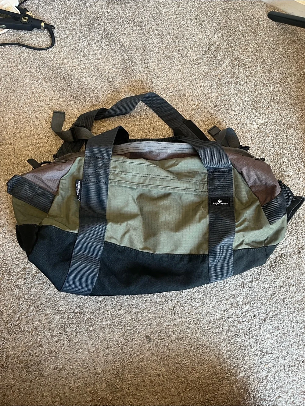 No Matter What Olive & Black Duffel Bag